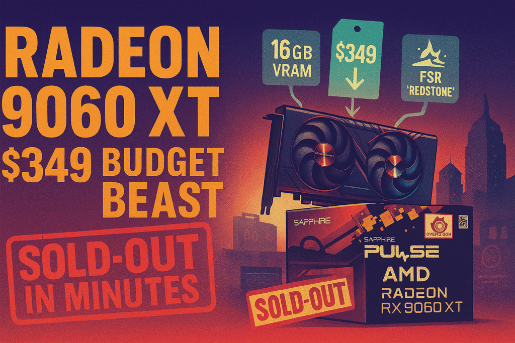 AMD's Radeon RX 9060 XT at $349: A budget GPU that sold out instantly
