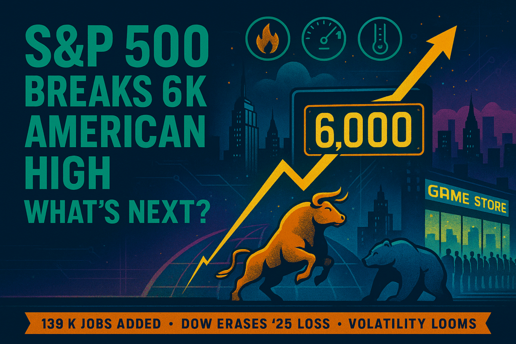 El S&P 500 supera los 6.000 puntos: un hito histórico en los mercados estadounidenses