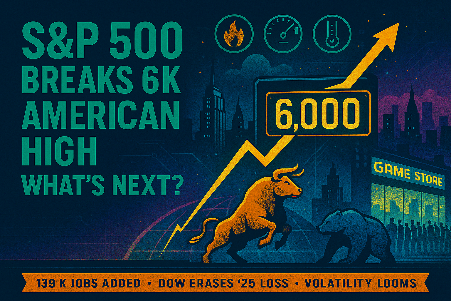 El S&P 500 supera los 6.000 puntos: un hito histórico en los mercados estadounidenses