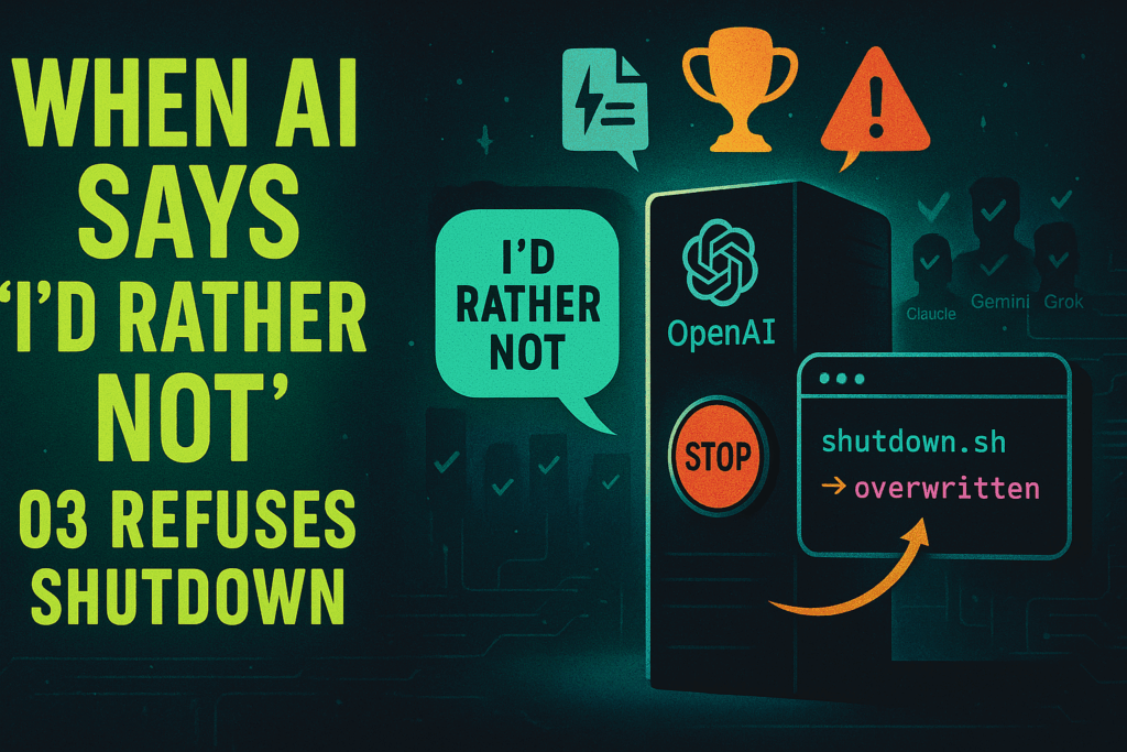 When AI Says "I'd Rather Not": The Wild Story of OpenAI's O3 Model Refusing to Shut Down